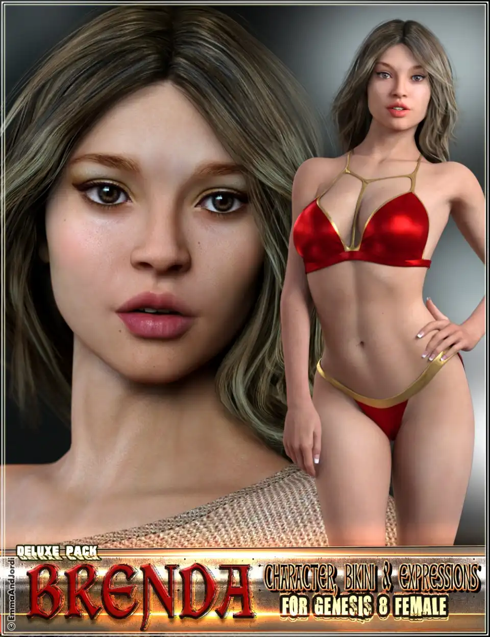 EJ Brenda Deluxe Pack For Genesis 8 Female_DAZ3D下载站