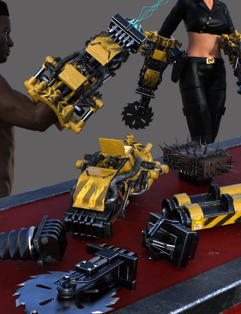EXO Arm for Genesis 3 and 8_DAZ3D下载站
