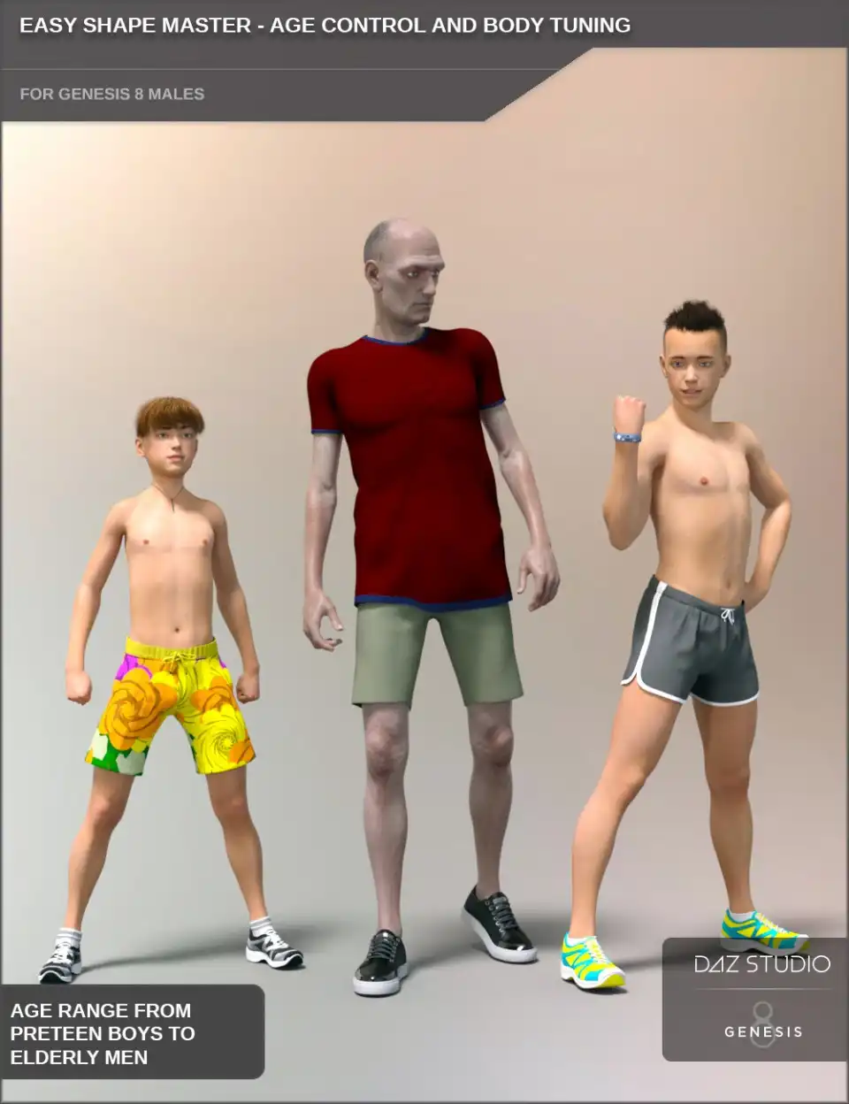 Easy Shape Master – Age Control and Body Tuning for Genesis 8 Male_DAZ3DDL