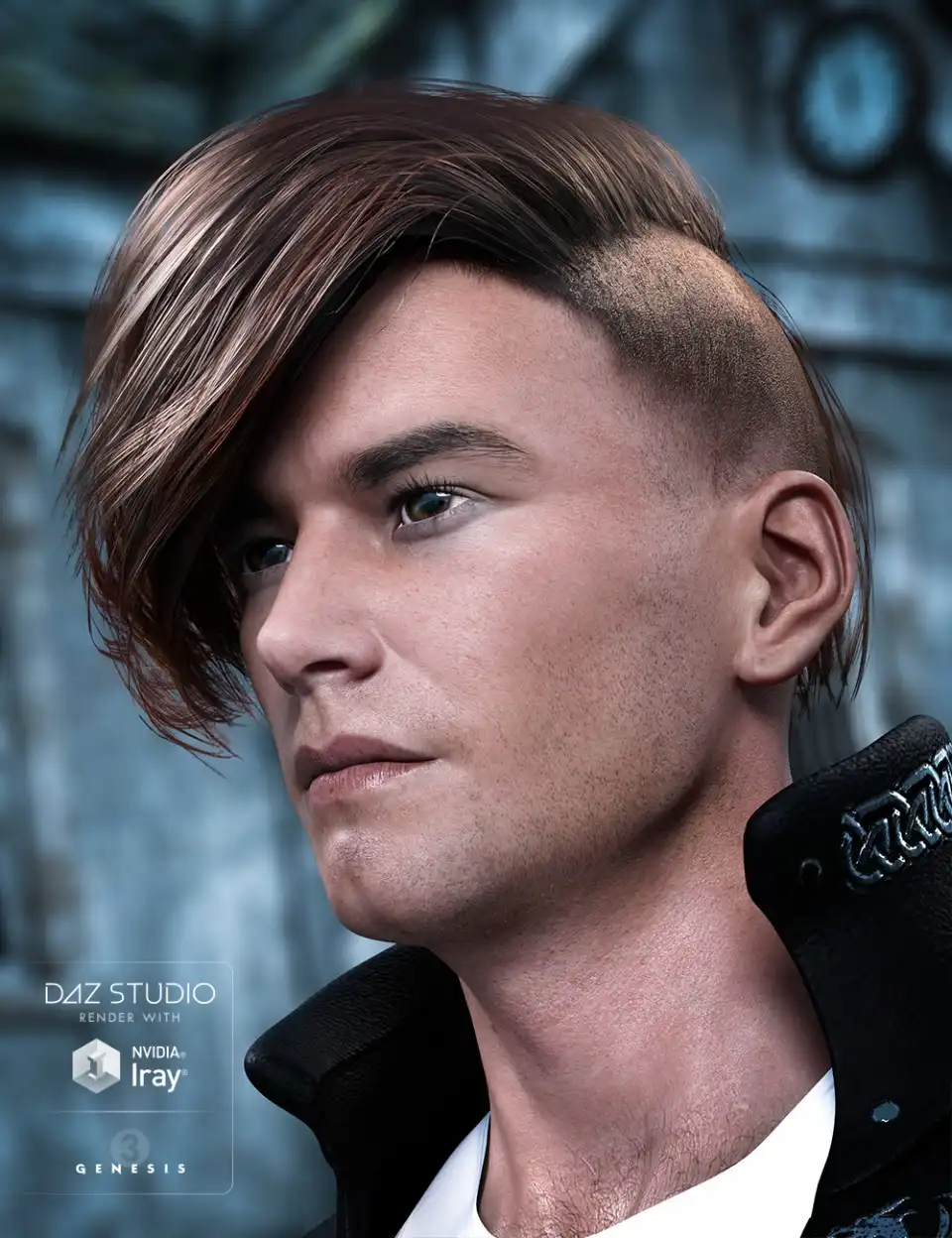 Edit Hair for Genesis 3 Male(s)_DAZ3D下载站