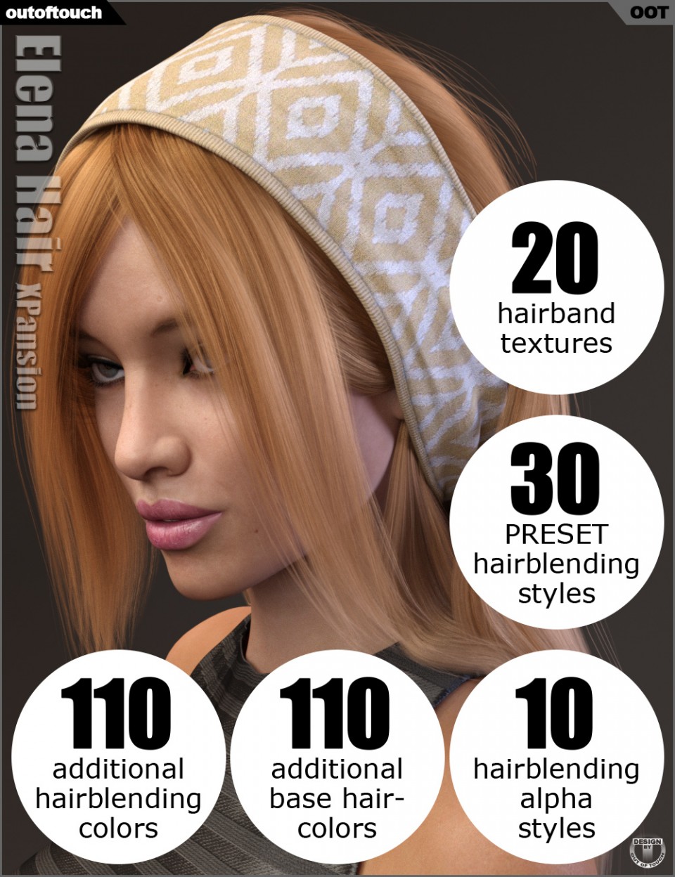 Elena Hair and OOT Hairblending 2.0 Texture XPansion_DAZ3D下载站