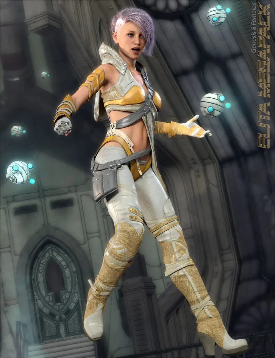 Elita Cyberpunk Megapack for Genesis 8 Female(s)_DAZ3D下载站