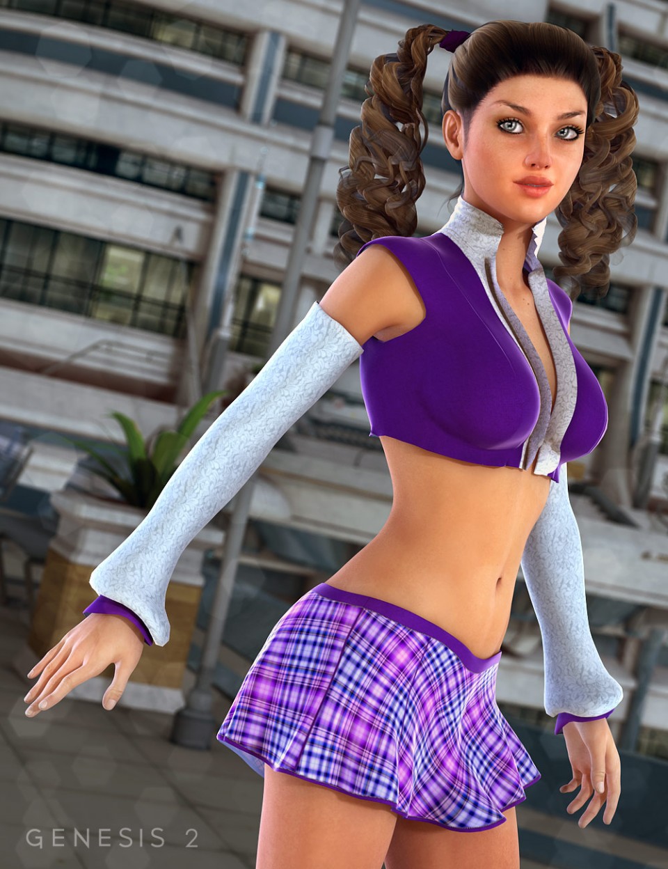 Extra Credit Outfit for Genesis 2 Female(s)_DAZ3D下载站