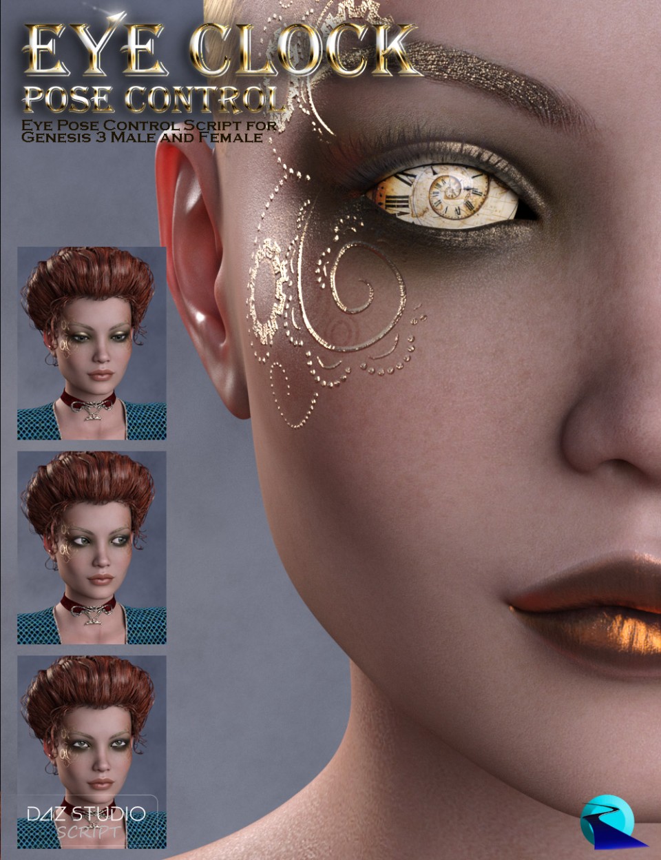 Eye Clock Pose Control for Genesis 3 Male(s) and Female(s)_DAZ3DDL