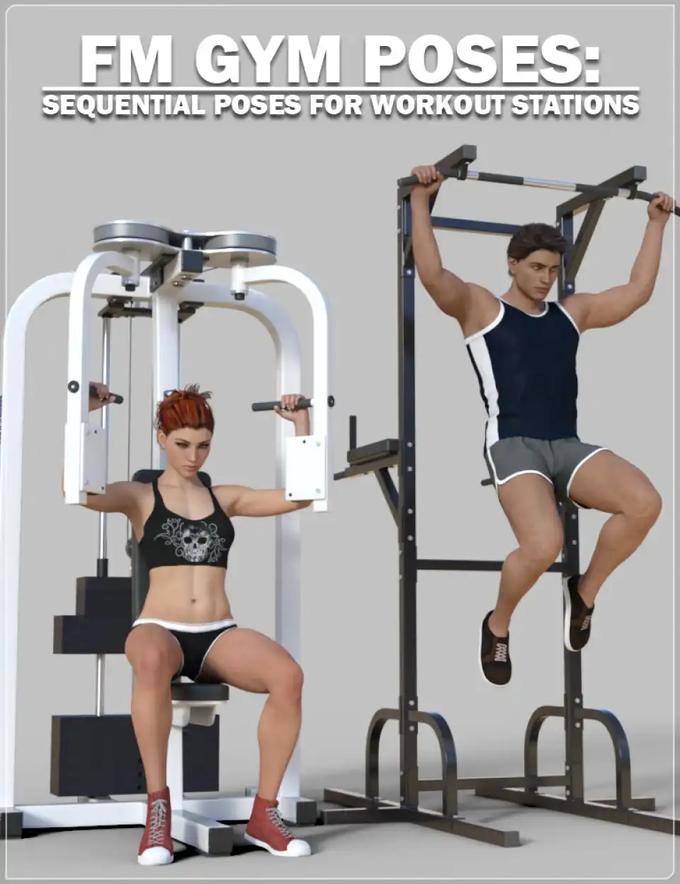 FM Gym Poses: Workout Stations_DAZ3D下载站