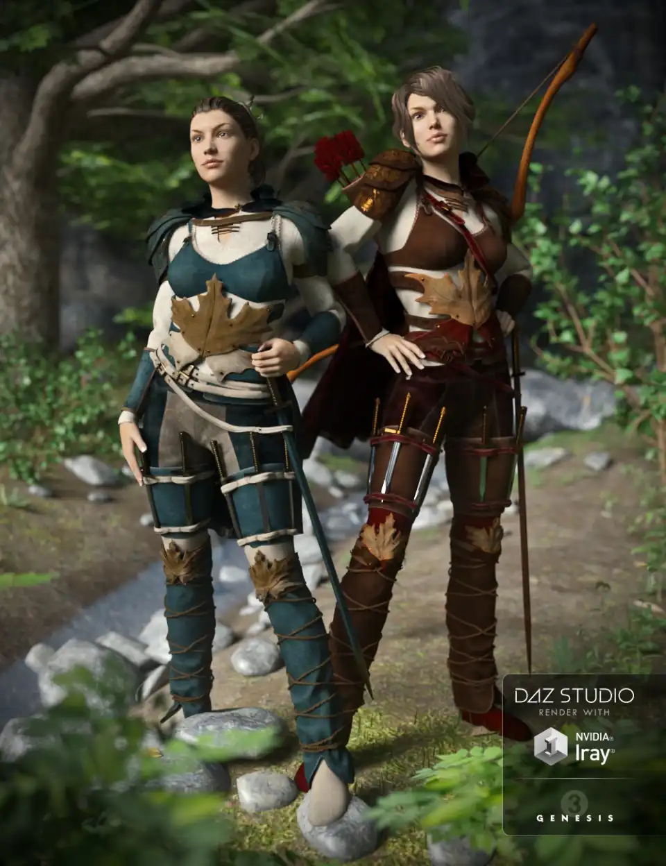 Fantasy Ranger Wild Woods Textures_DAZ3DDL
