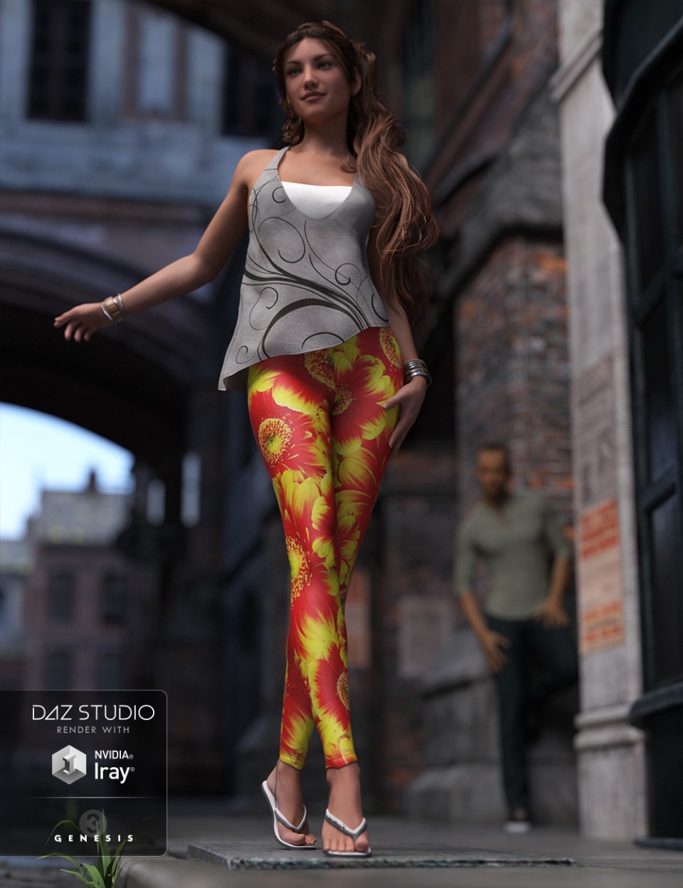Fashion Leggings for Genesis 3 Female(s)_DAZ3D下载站