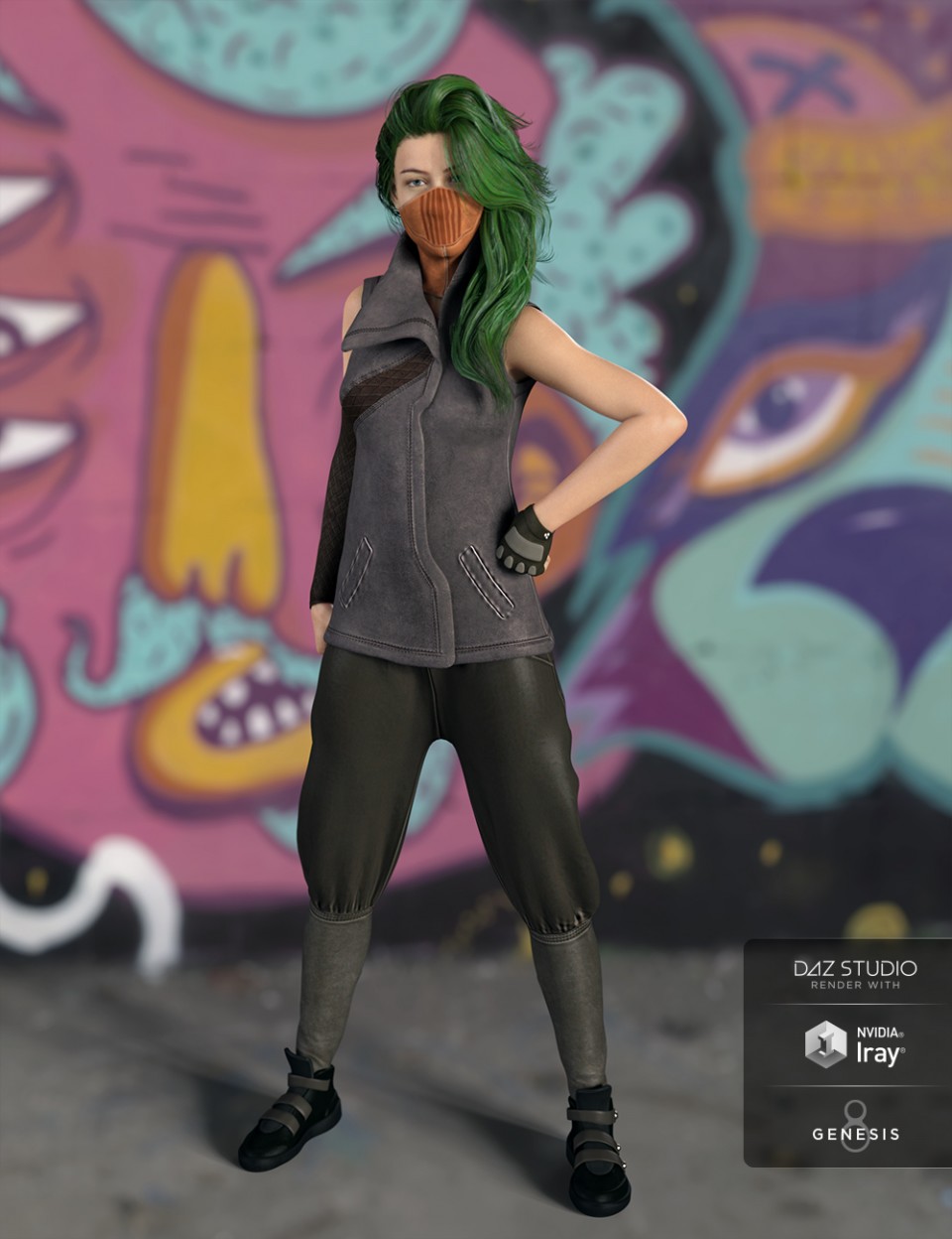 Fearless Action Outfit for Genesis 8 Female(s)_DAZ3DDL