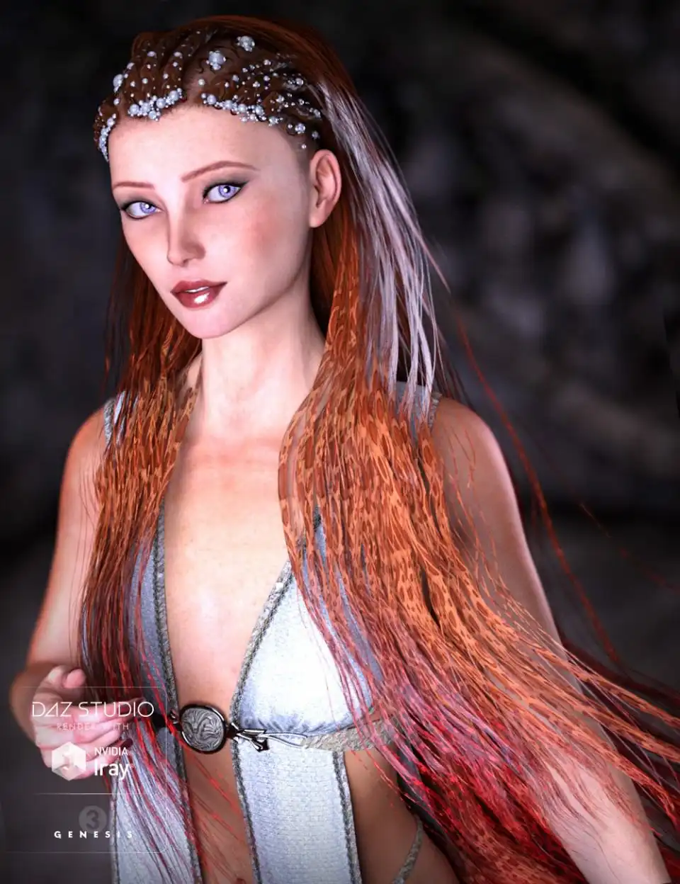 FireGem Hair for Genesis 3 Female(s) and Genesis 2 Female(s)_DAZ3DDL