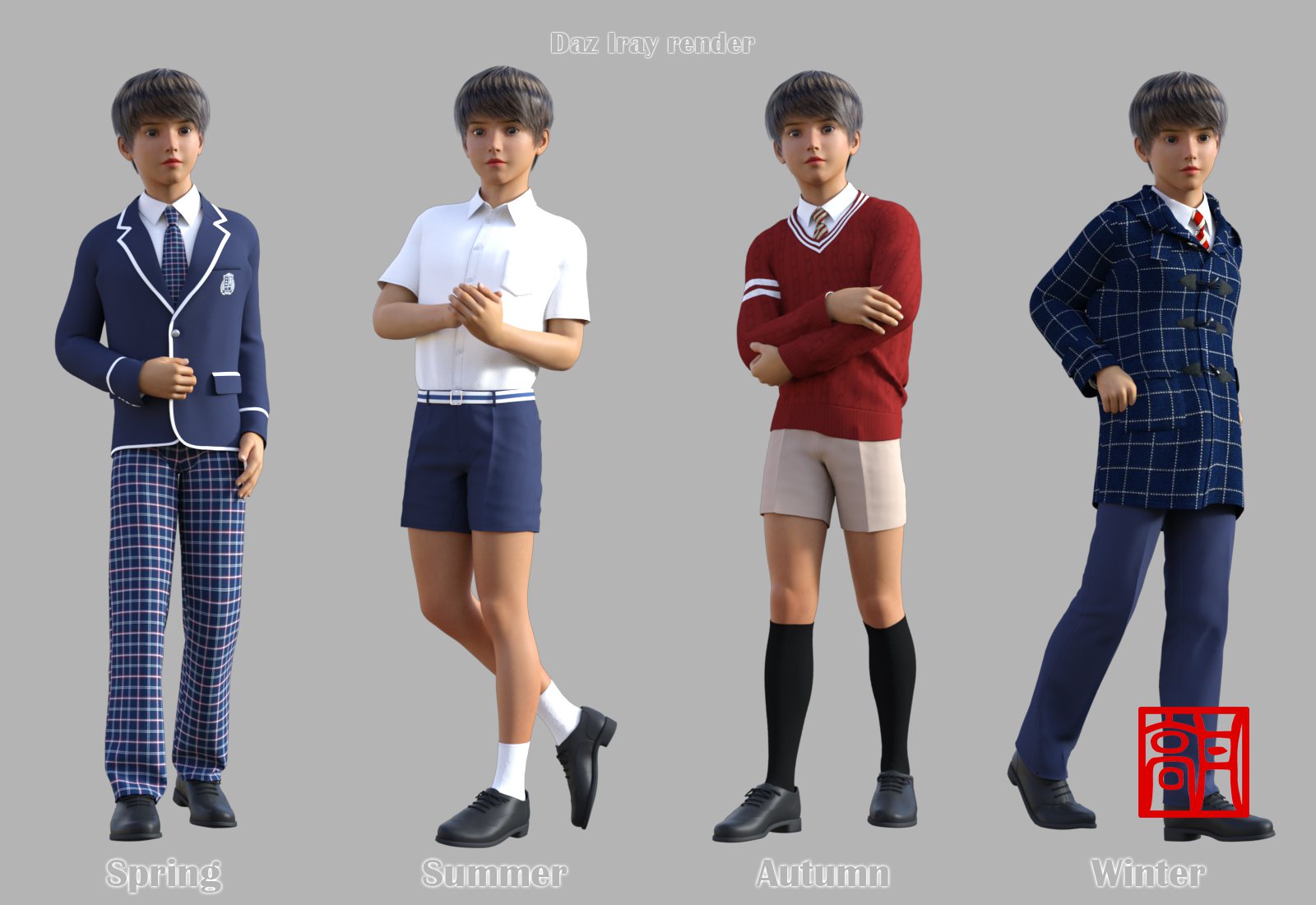 GaoDan School Uniforms 21 G3M_DAZ3D下载站