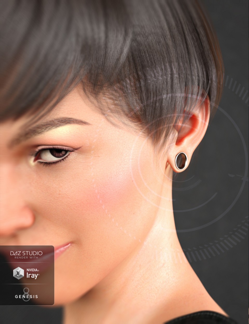 Gauged Ears for Genesis 8 Female(s)_DAZ3D下载站