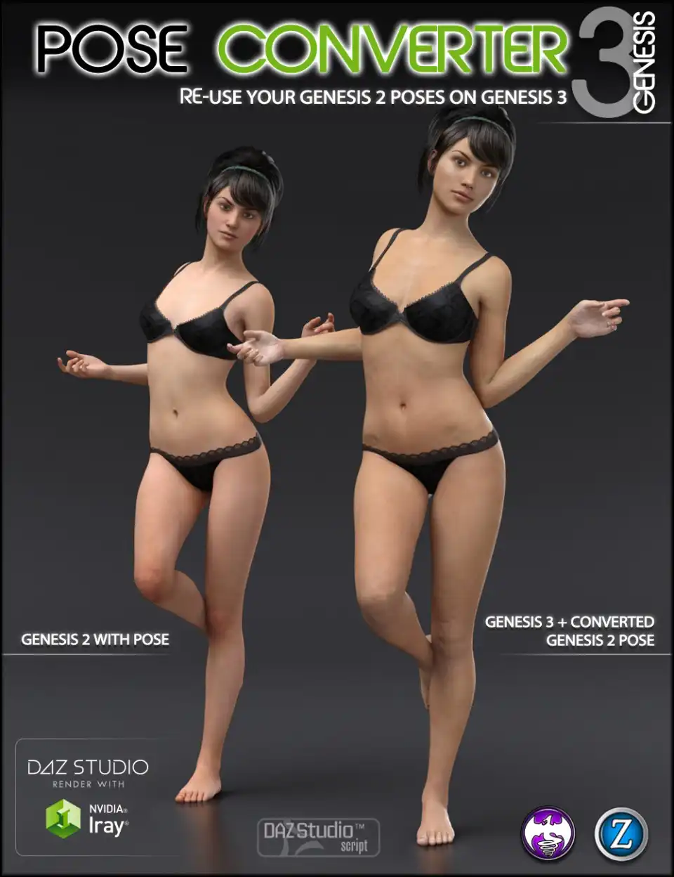 Genesis 2 to Genesis 3 Pose Converter_DAZ3DDL
