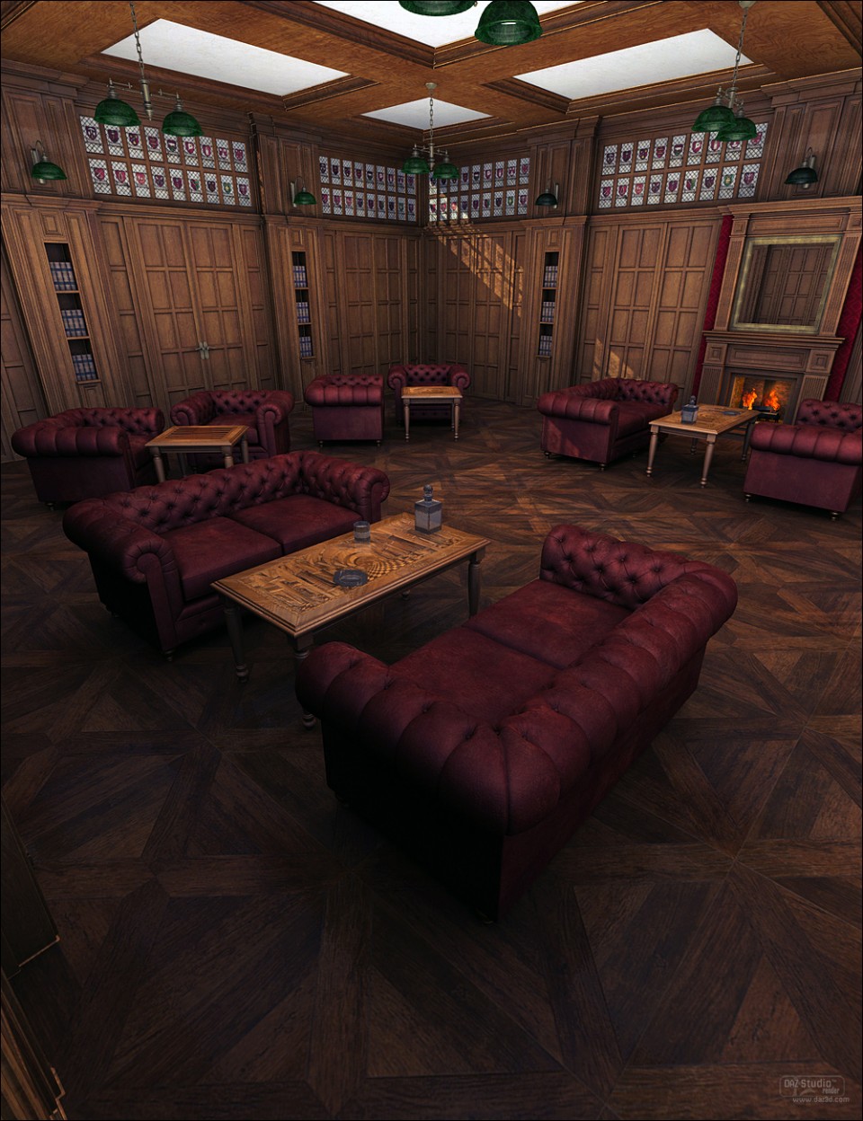 Gentlemen’s Game Room_DAZ3D下载站