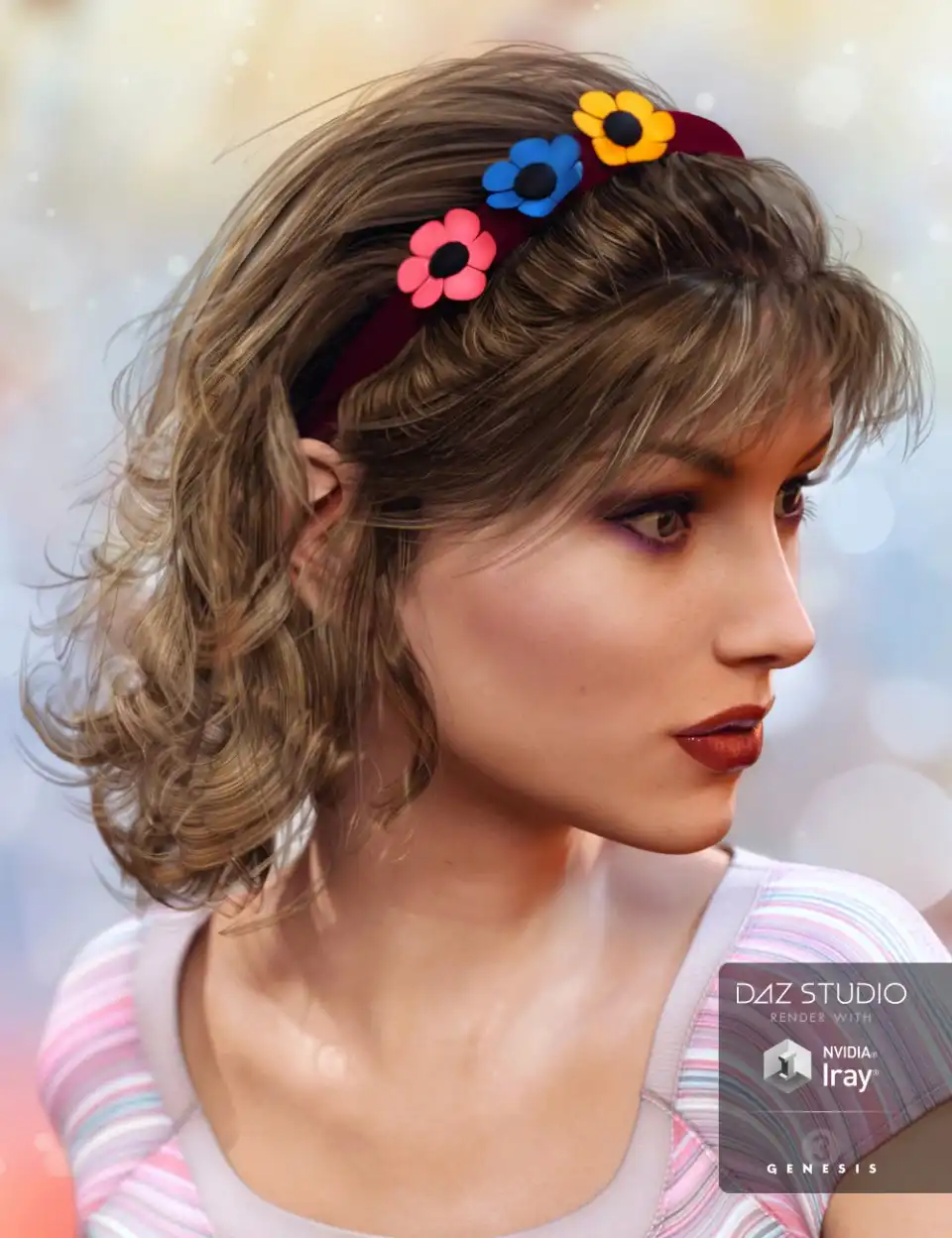 Girly Locks Hair for Genesis 3 Female(s)_DAZ3DDL