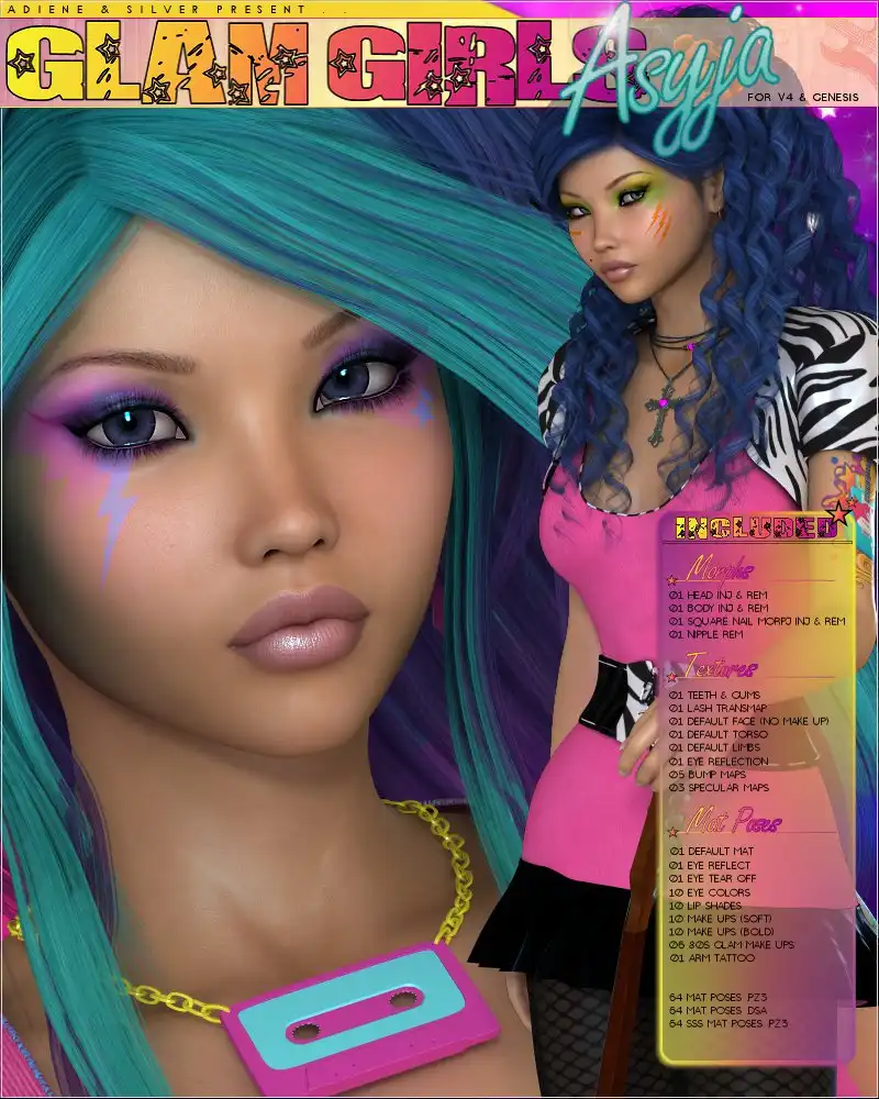 Glam Girls: Asyja V4_DAZ3D下载站