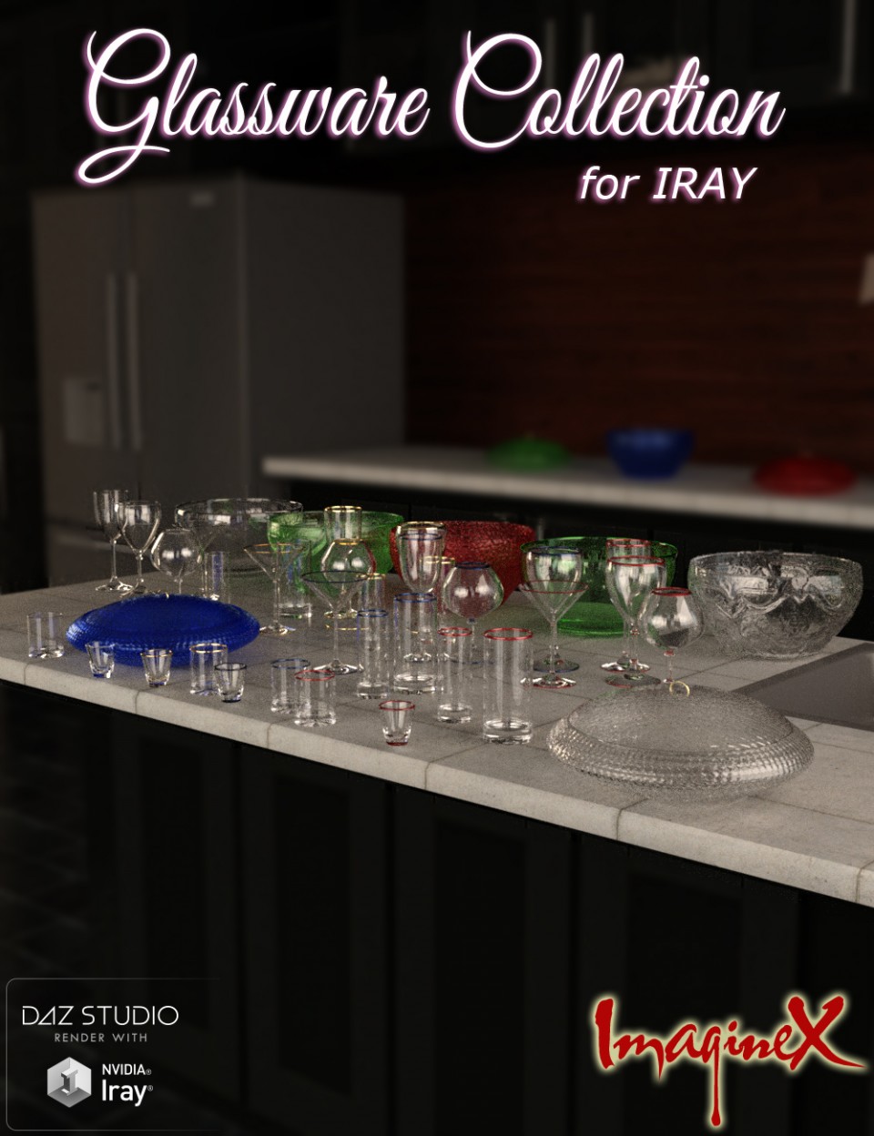 Glassware Collection for Iray_DAZ3DDL
