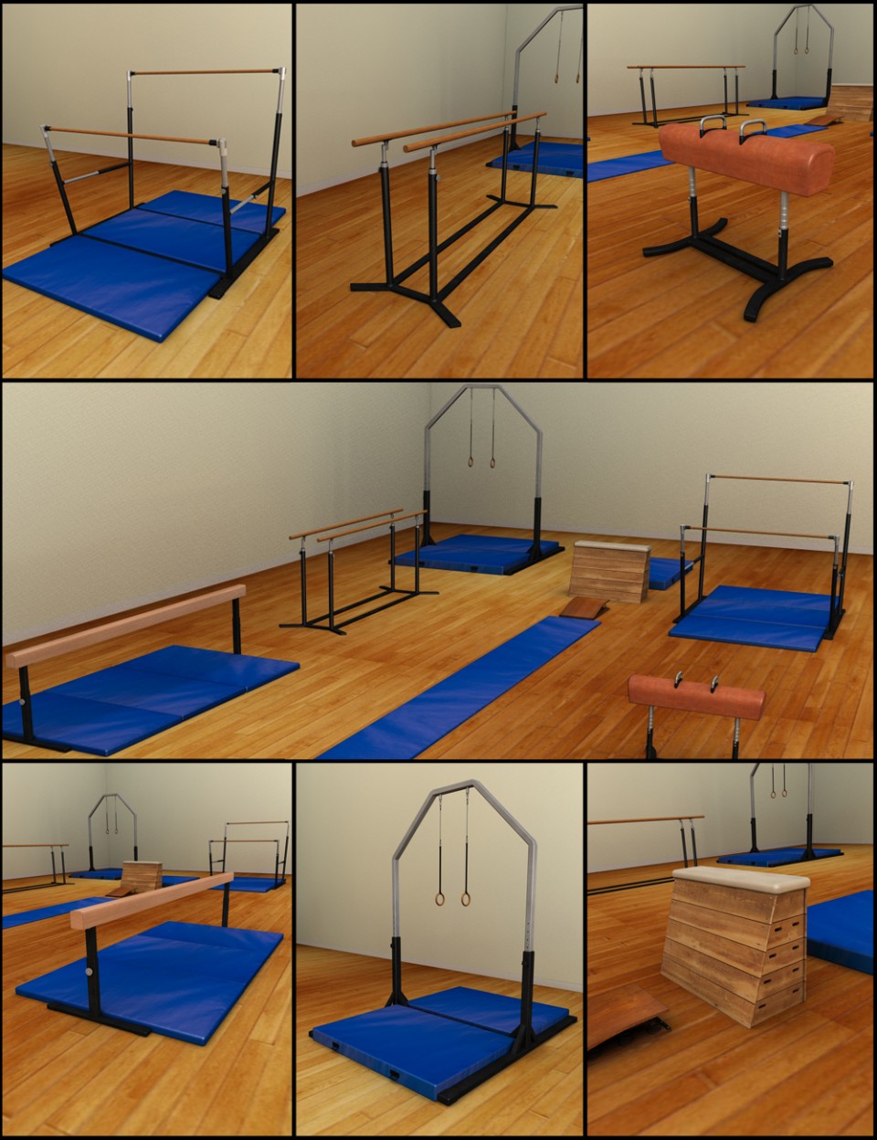 Gymnastics Equipment_DAZ3D下载站