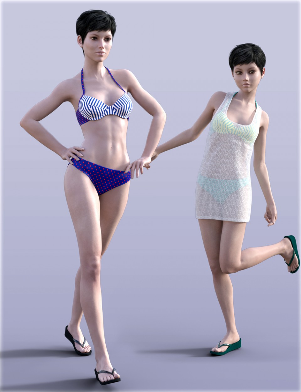 H&C Bikini Set for Genesis 3 Female(s)_DAZ3D下载站