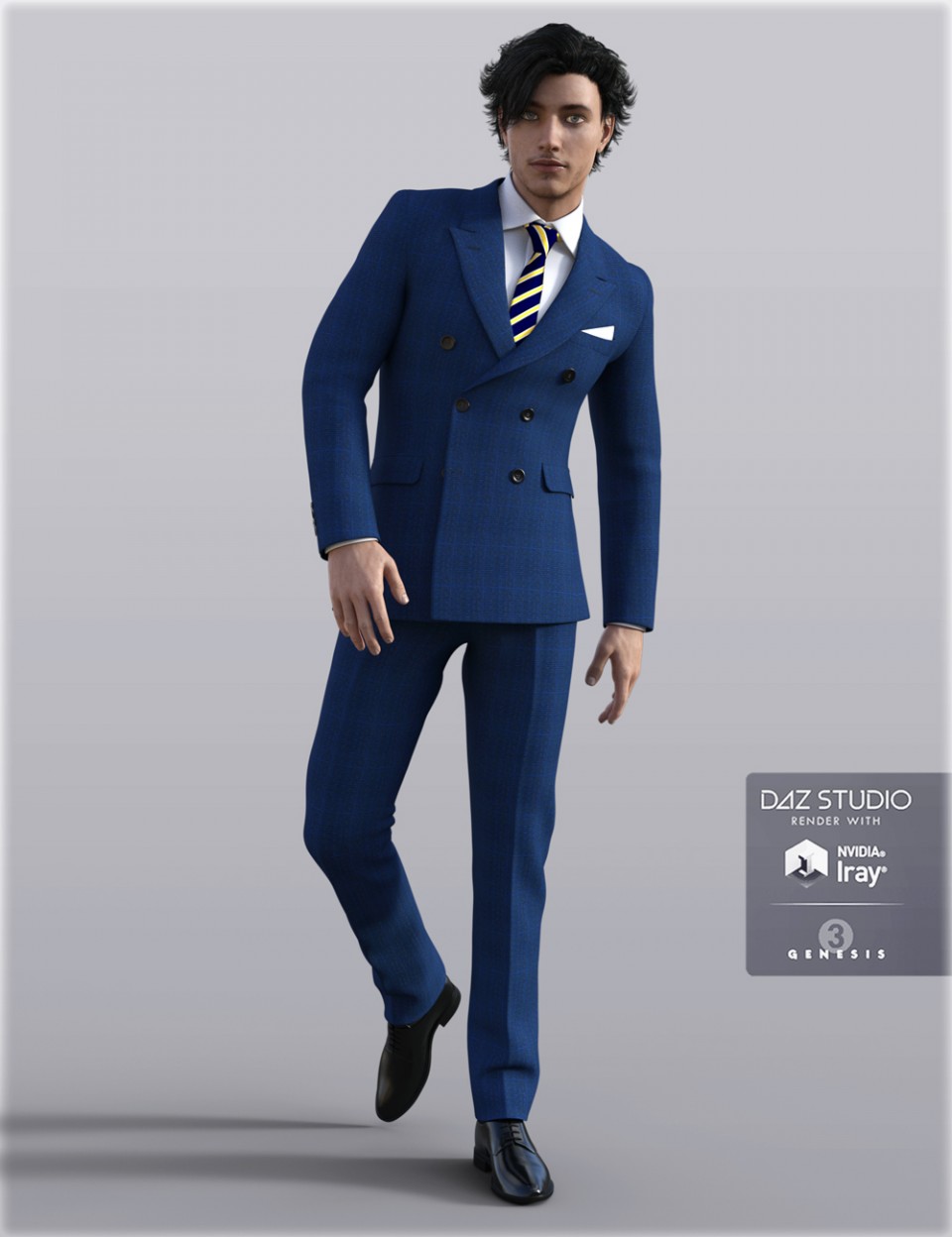 H&C Business Suit B for Genesis 3 Male(s)_DAZ3DDL