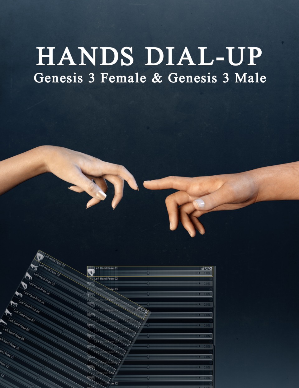 Hands Dial-up for Genesis 3 Male and Female_DAZ3D下载站