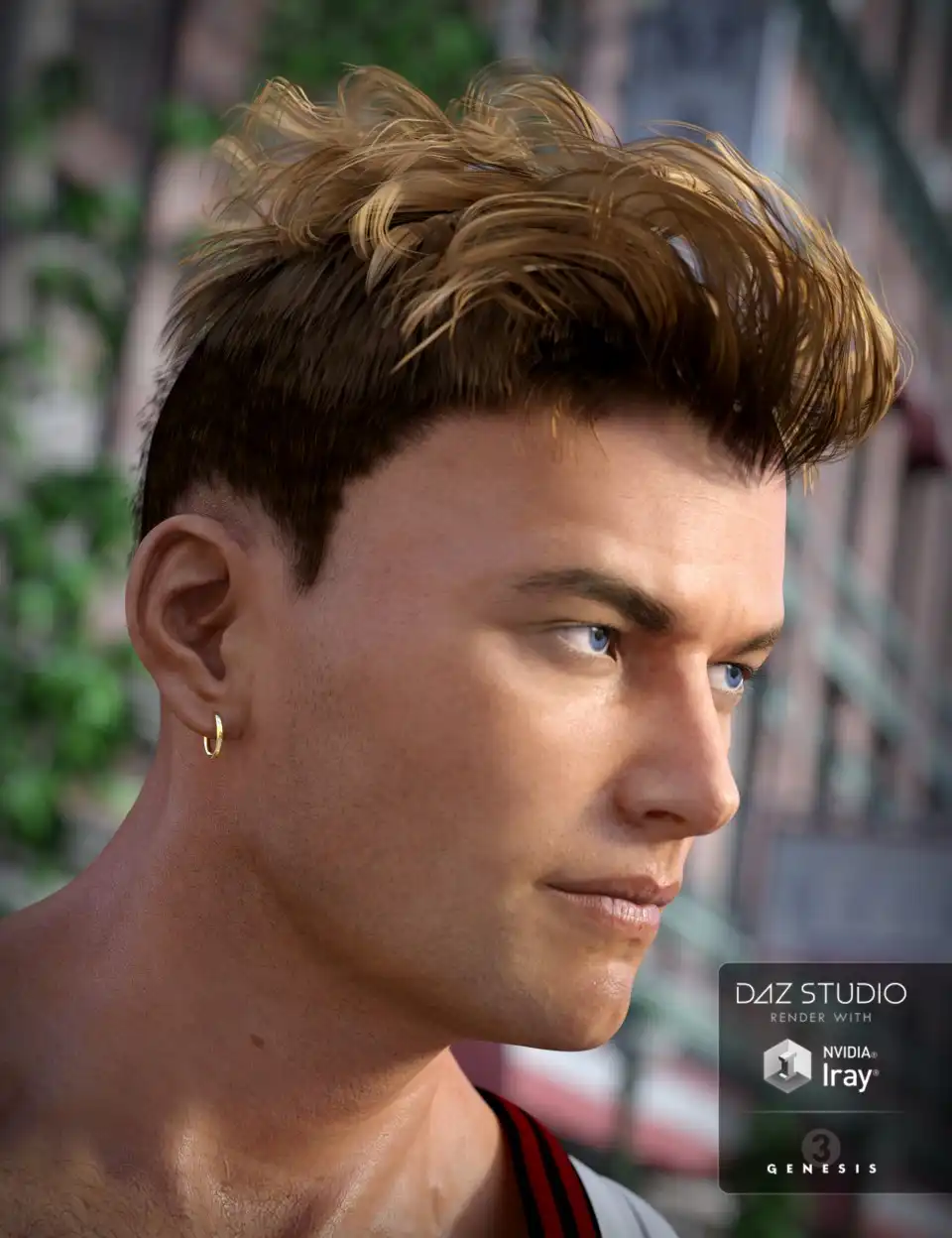 Heart Throb Hair for Genesis 3 Males_DAZ3DDL