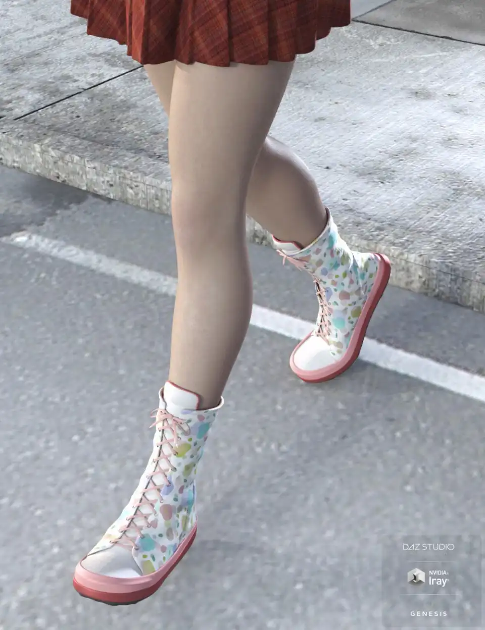 High Top Sneaker for Genesis 8 Female(s)_DAZ3DDL