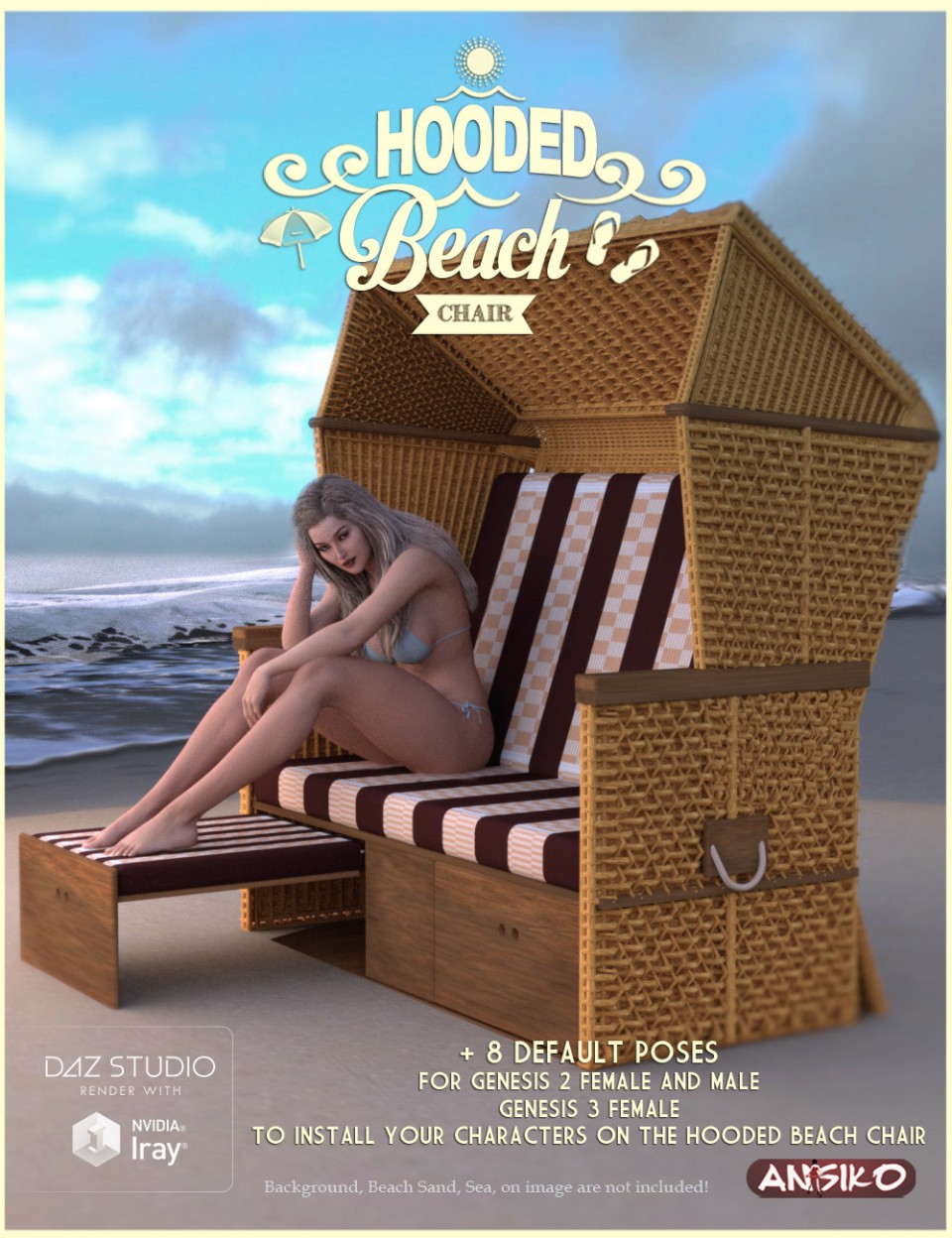Hooded Beach Chair_DAZ3D下载站