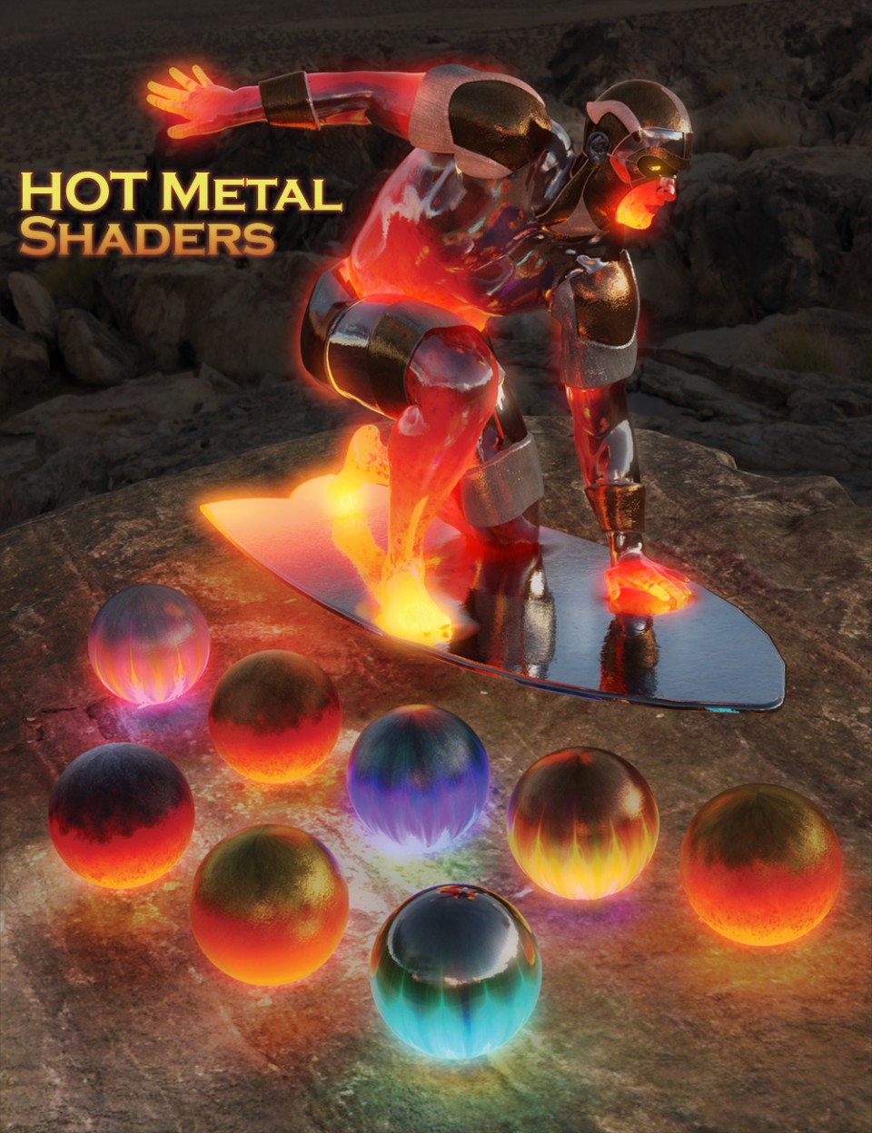 Hot Metal Shaders_DAZ3D下载站