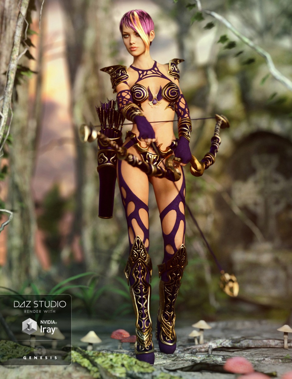Hunter Queen for Genesis 3 Female(s)_DAZ3D下载站