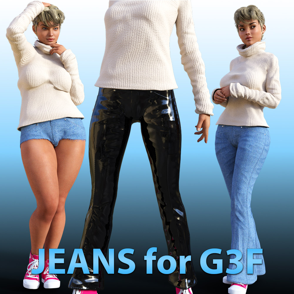 Jeans for G3 Females_DAZ3D下载站