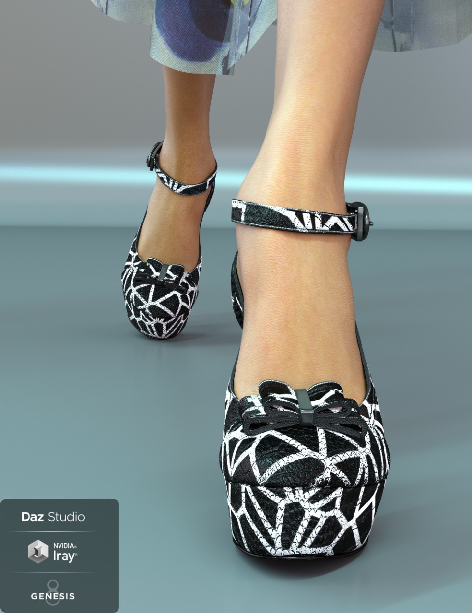 Jiwoo Platform Heels for Genesis 8 Female(s)_DAZ3D下载站