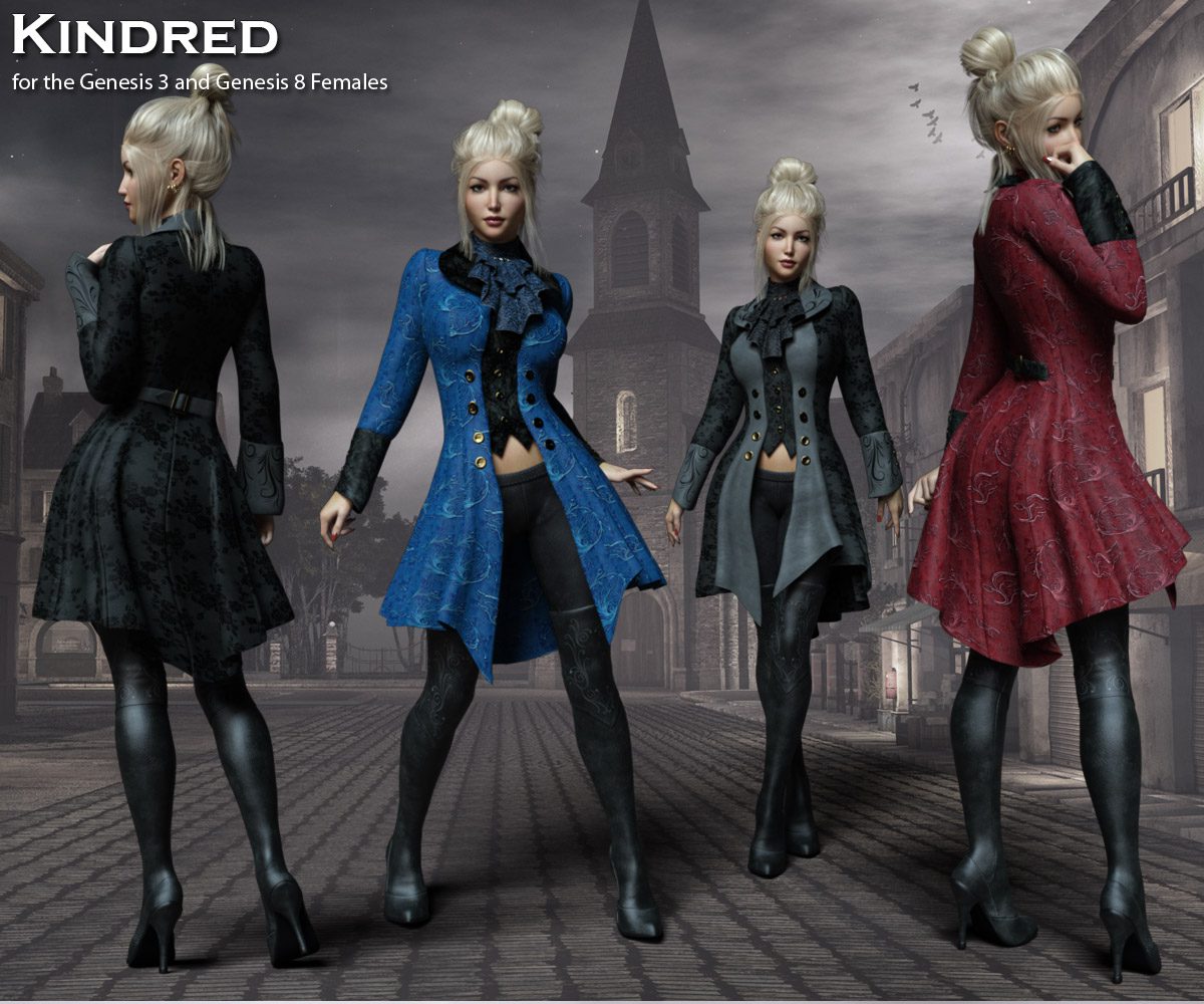 Kindred for the Genesis 3 and Genesis 8 Females_DAZ3DDL