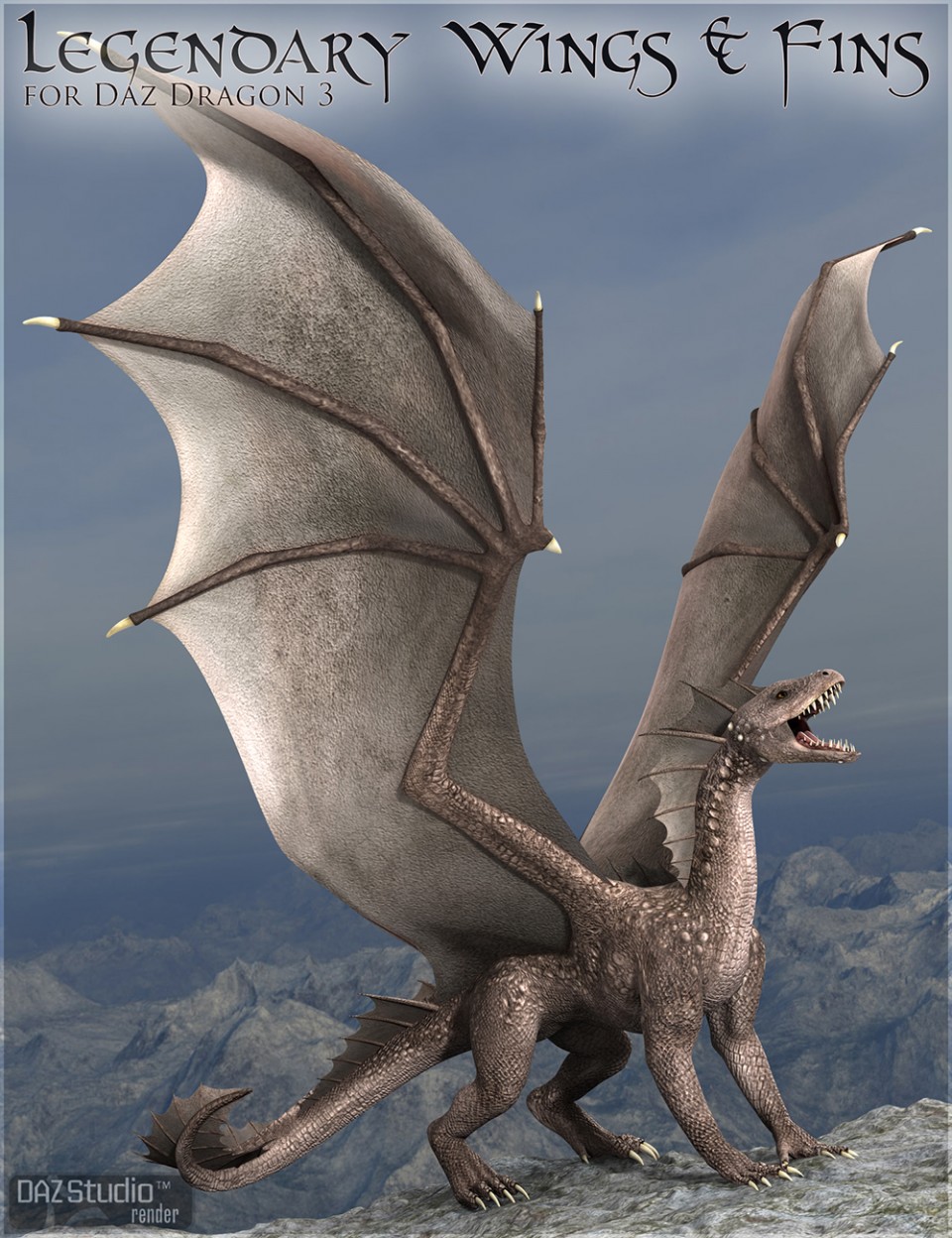 Legendary Wings & Fins HD for DAZ Dragon 3_DAZ3D下载站