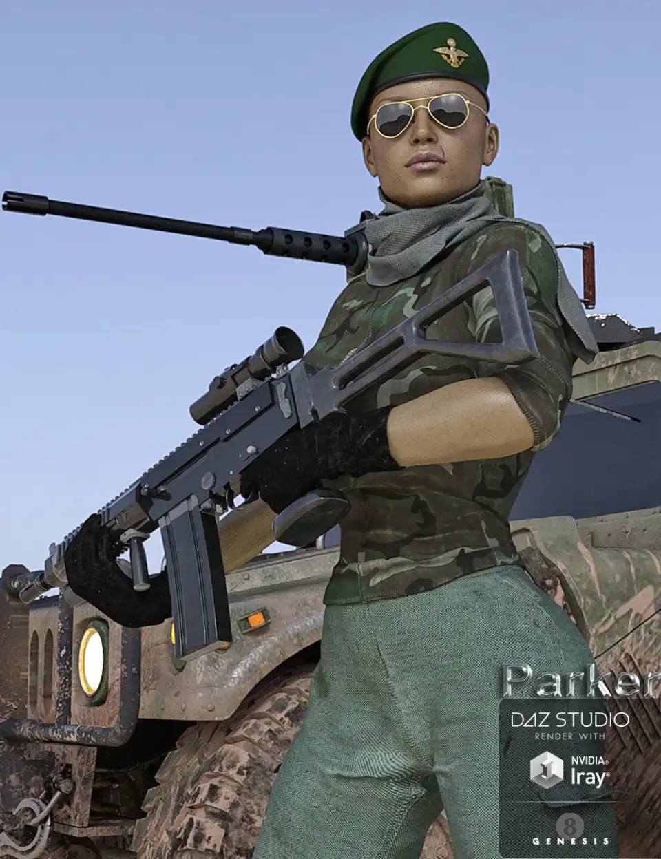 Lieutenant Parker for Genesis 8 Female_DAZ3D下载站