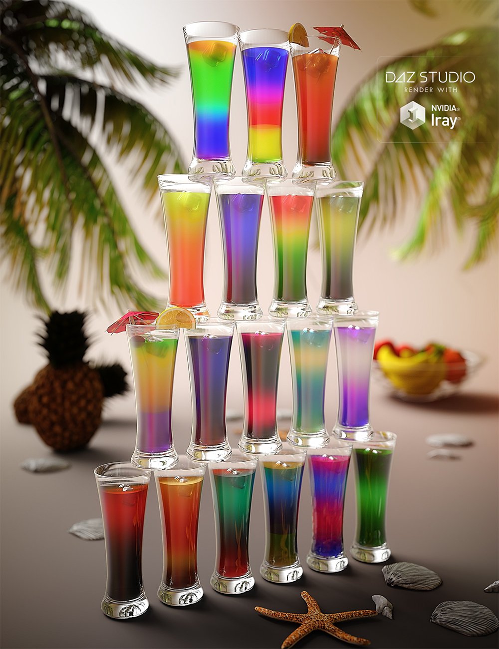 Liquid 3 Iray Shaders – Mixed Cocktails_DAZ3D下载站