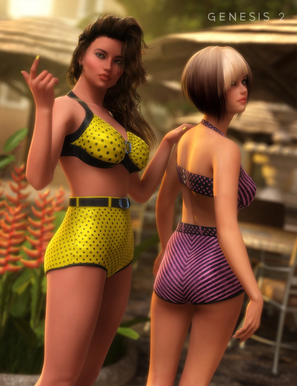 Lucille’s Bikini for Genesis 2 Female(s)_DAZ3D下载站