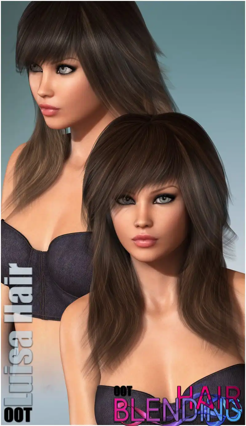 Luisa Hair and OOT Hairblending_DAZ3DDL