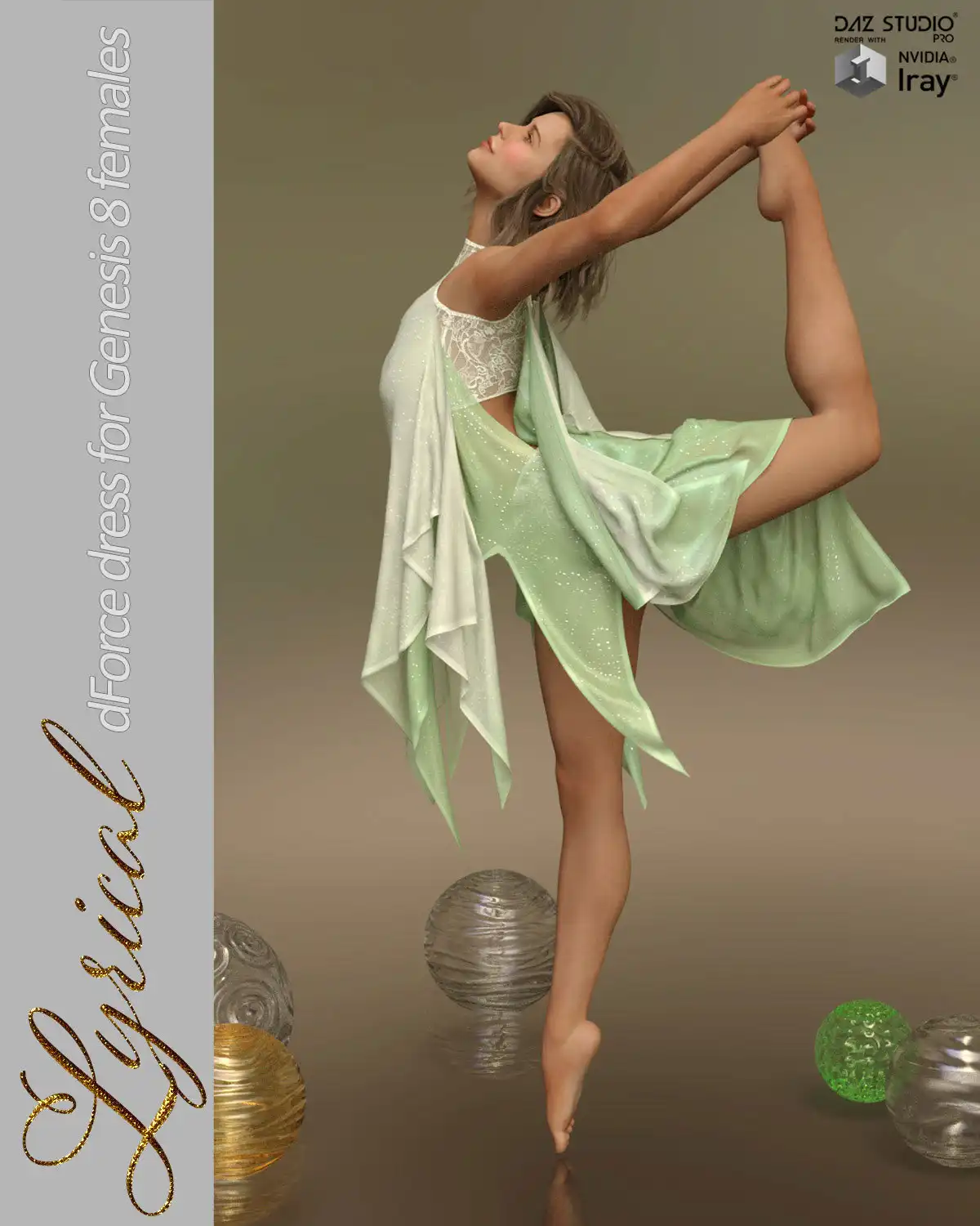 Lyrical dForce dress for Genesis 8 Females_DAZ3D下载站
