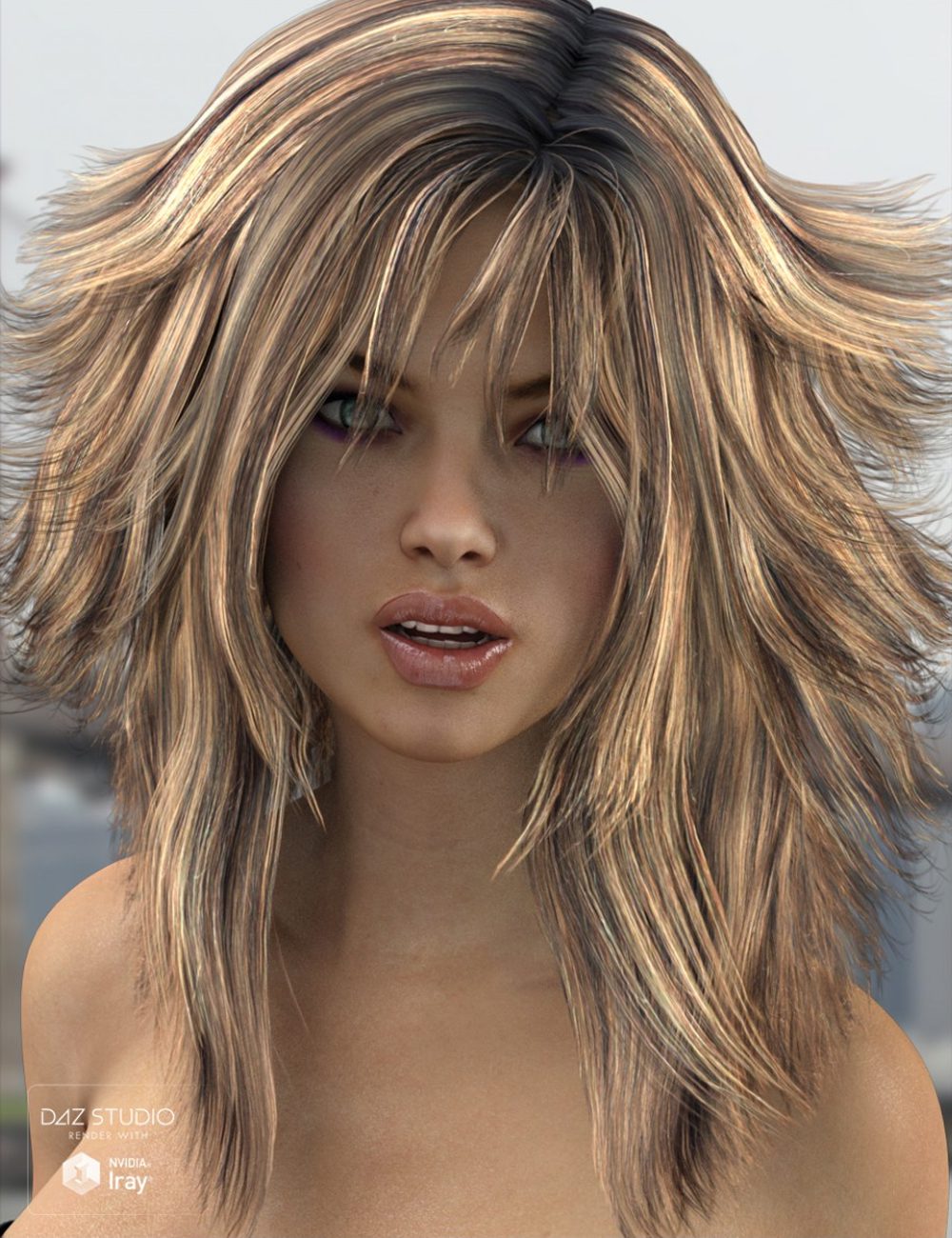 Mane Hair for Genesis 2 and 3 Female(s) and Victoria 4_DAZ3D下载站