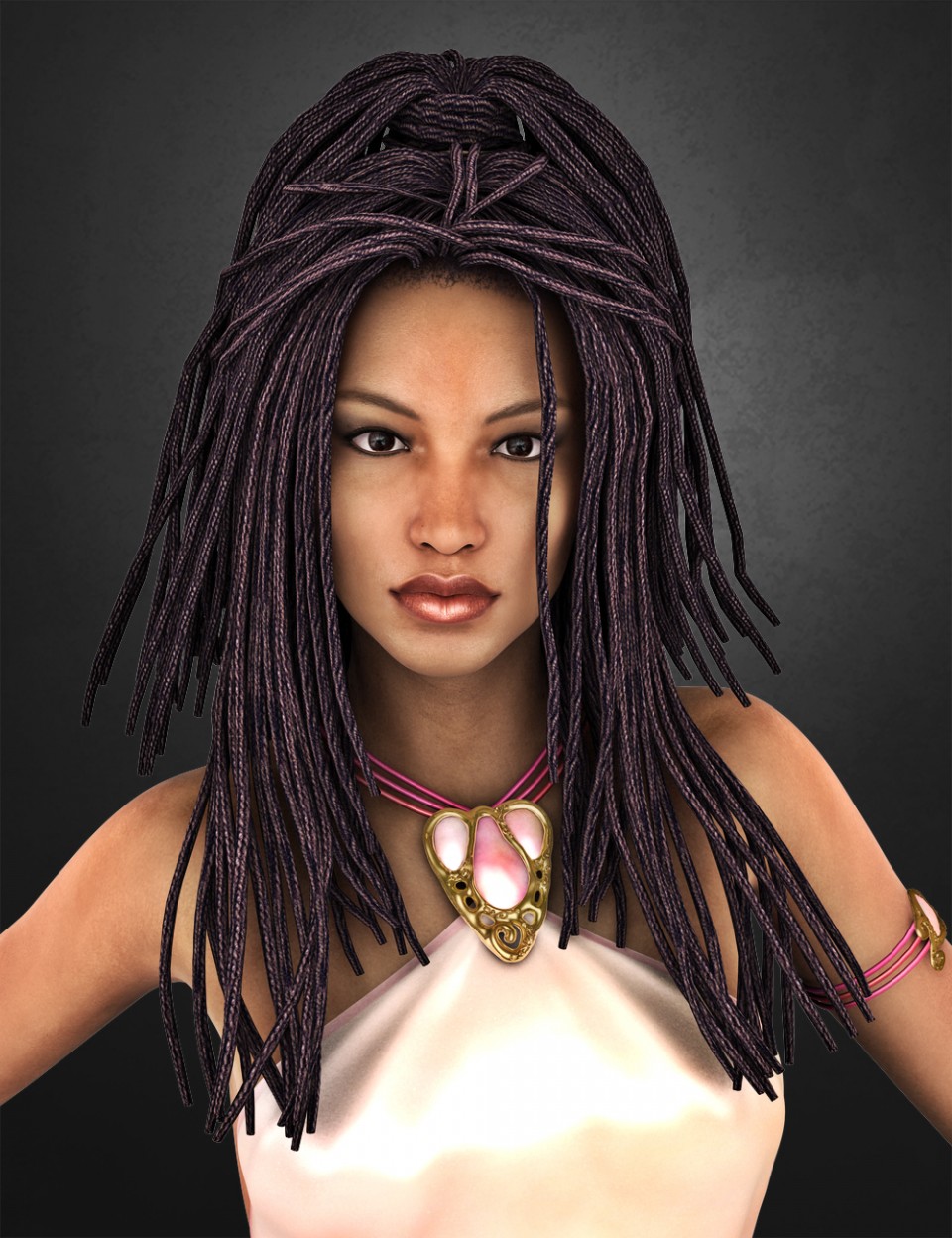 Medea Hair ADD-ON for Genesis 2 Female(s) and Victoria 4_DAZ3D下载站