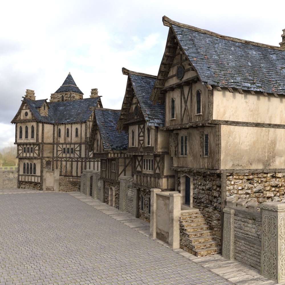 Medieval Street (for DAZ Studio)_DAZ3D下载站