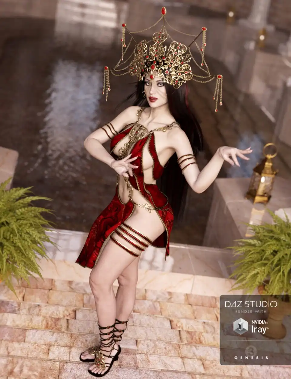 Mistress Arachne Outfit for Genesis 3 Female(s)_DAZ3D下载站