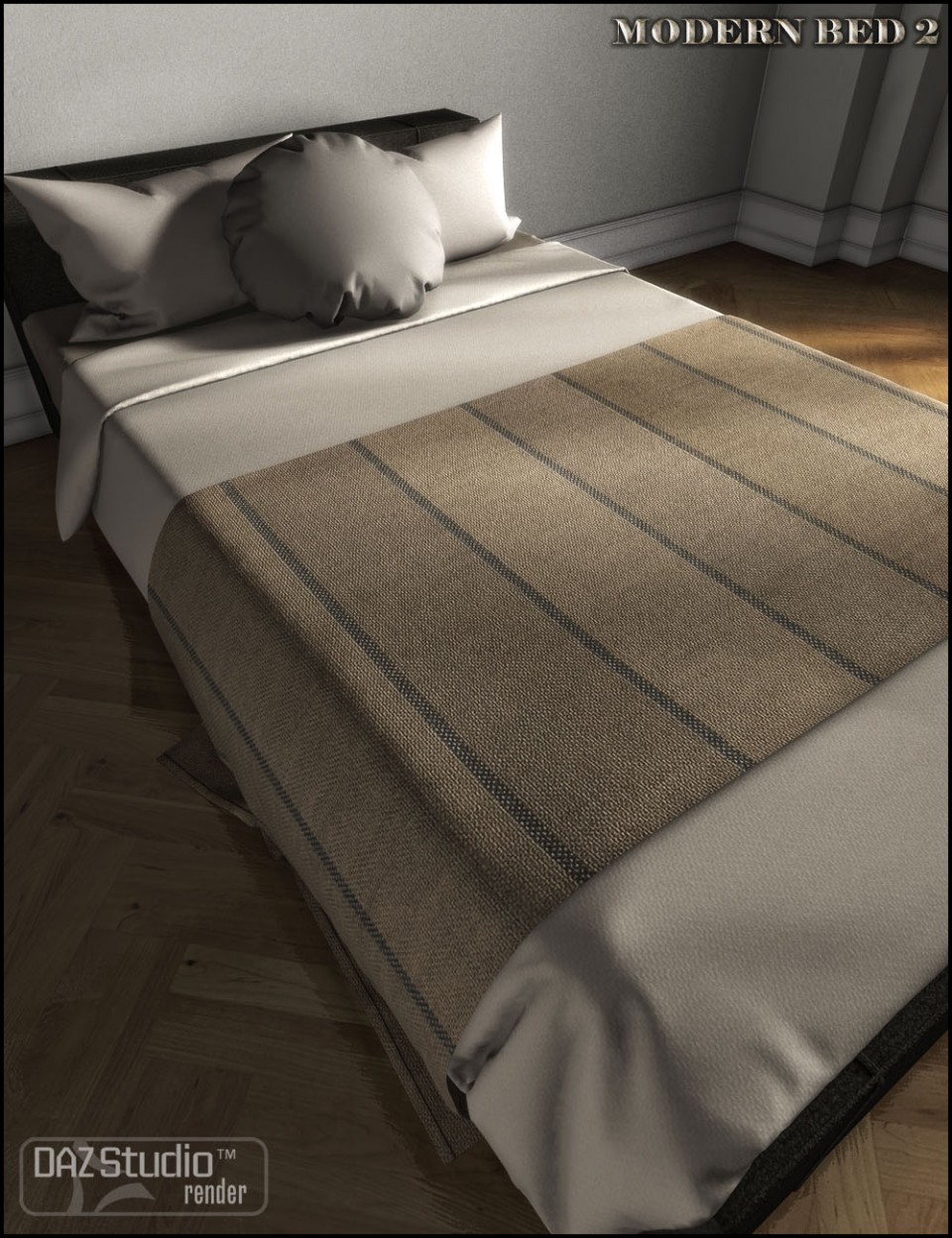 Modern Bed 2_DAZ3D下载站