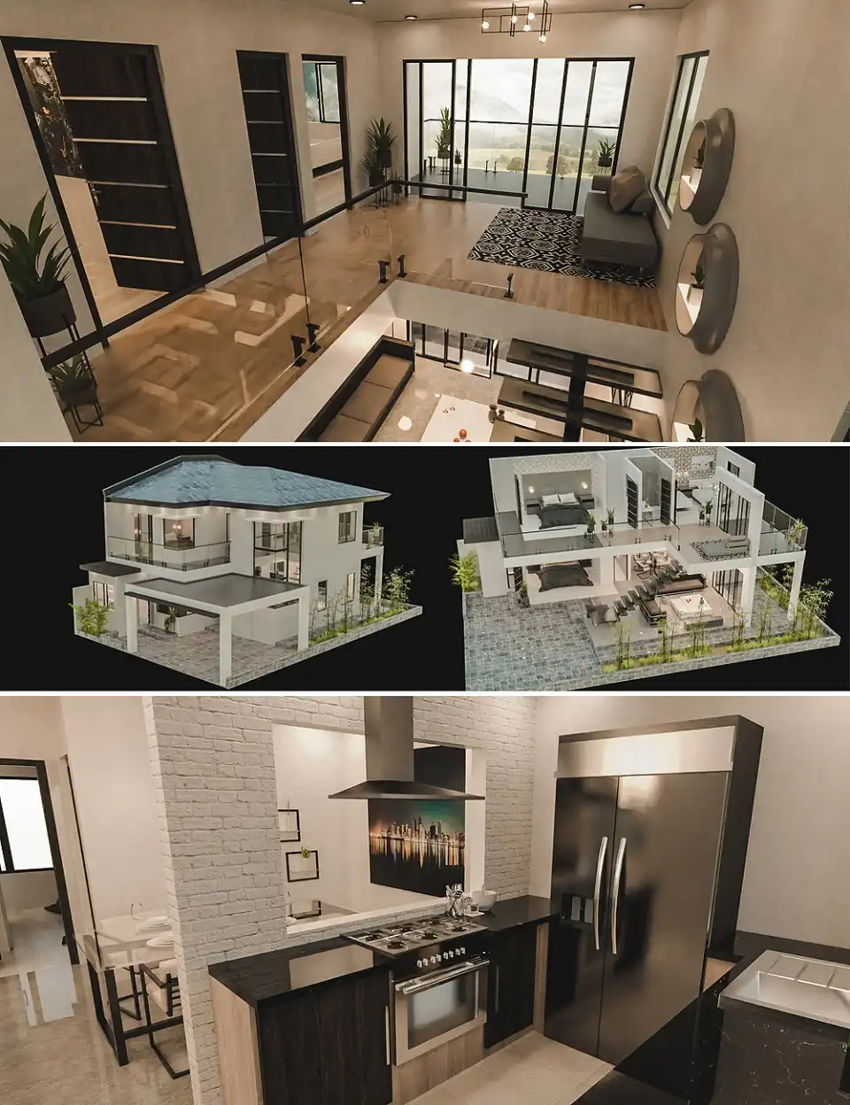 Modern Vacation House_DAZ3D下载站
