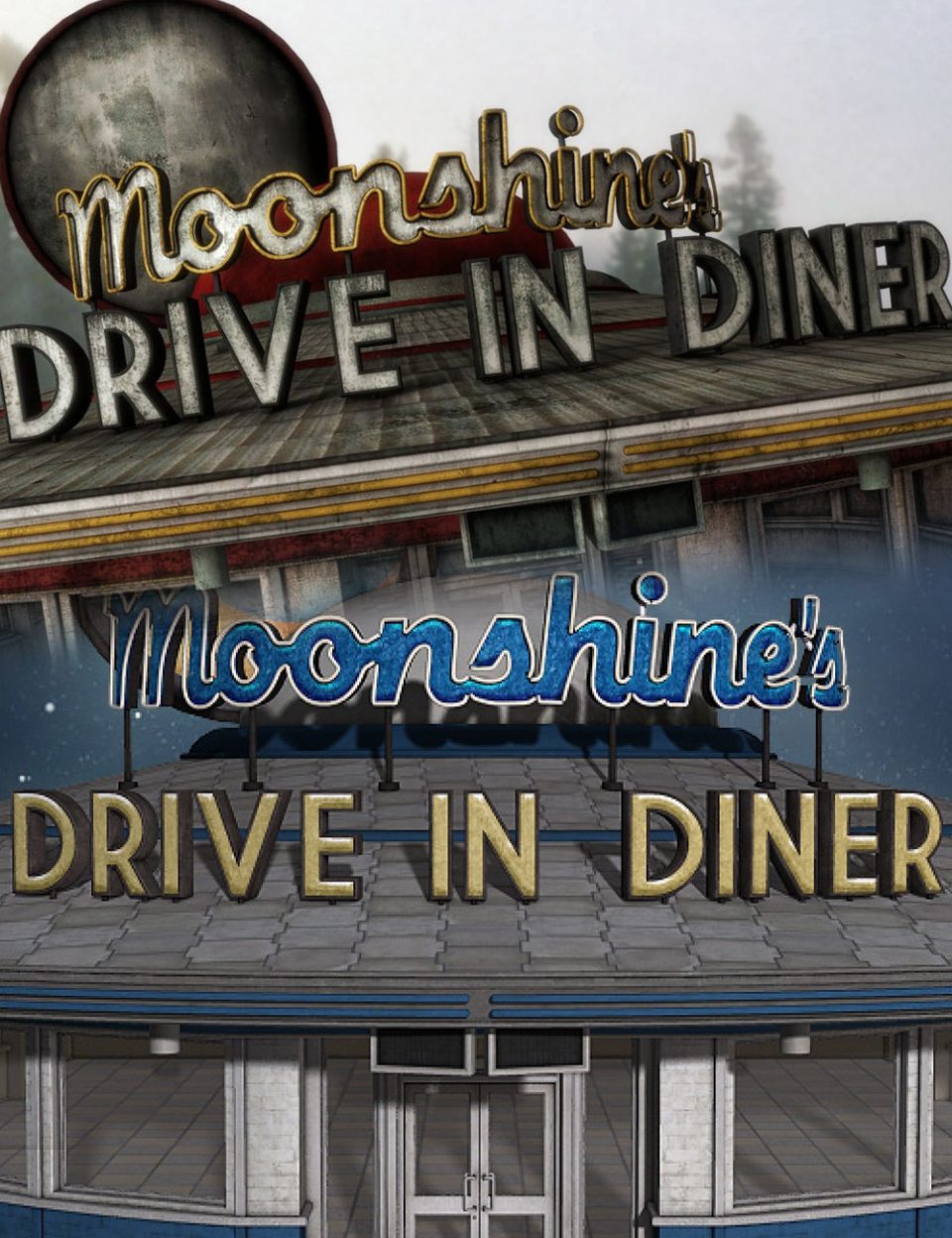 Moonshine Diner Exterior Texture Bundle_DAZ3D下载站