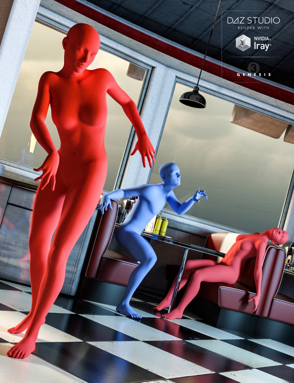 Moonshines Diner Zombies Are Inside_DAZ3D下载站