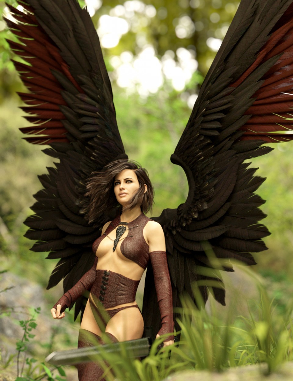 Morning Star Wings for Genesis 3 and 8 Female(s)_DAZ3DDL