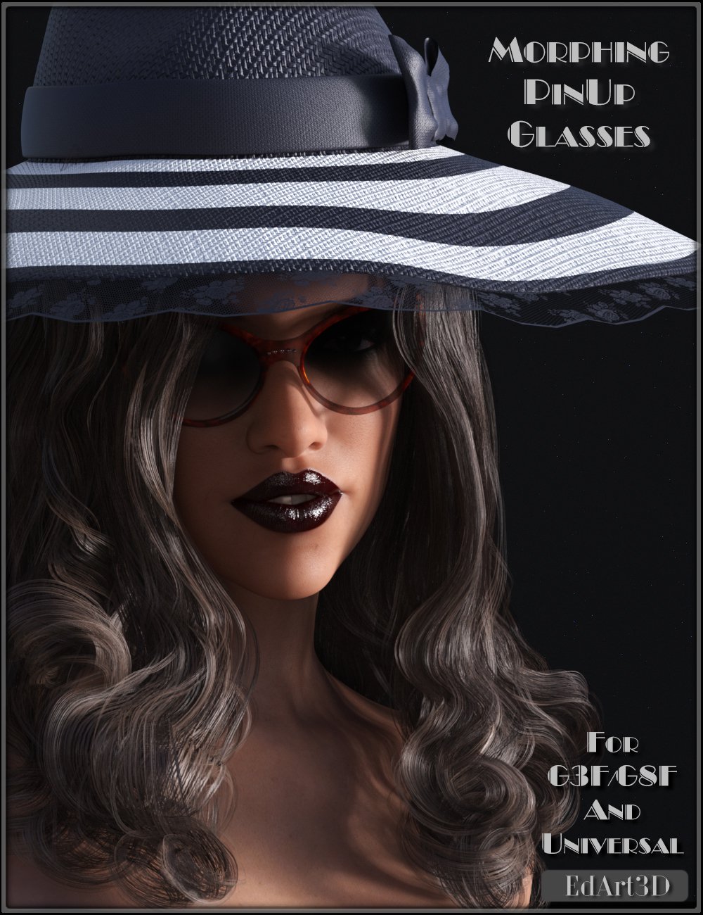 Morphing PinUp Glasses for G3F/G8F and Universal Prop_DAZ3D下载站