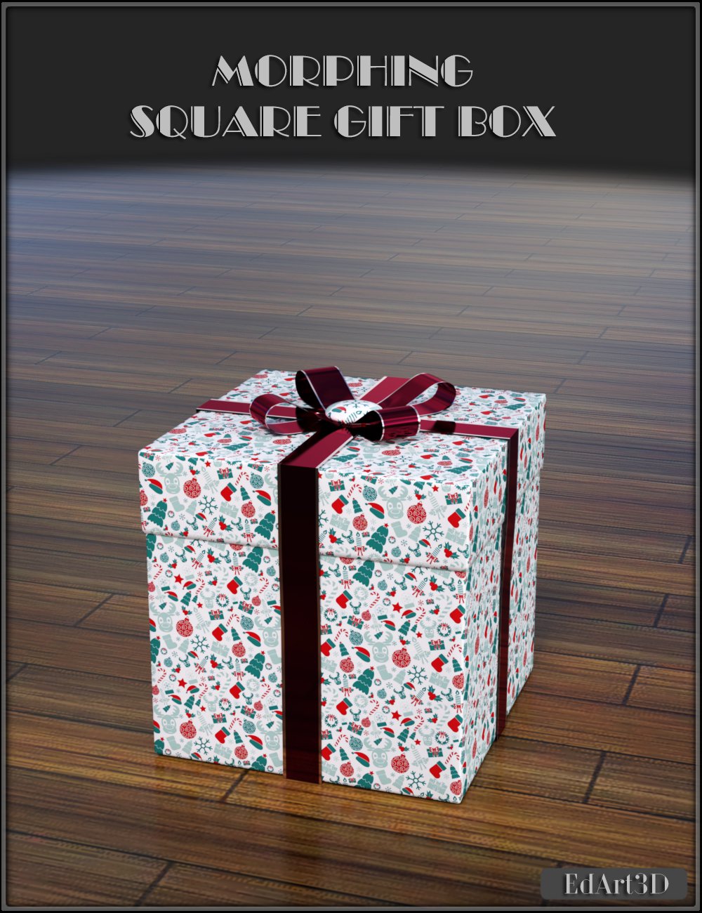 Morphing Square Gift Box_DAZ3D下载站