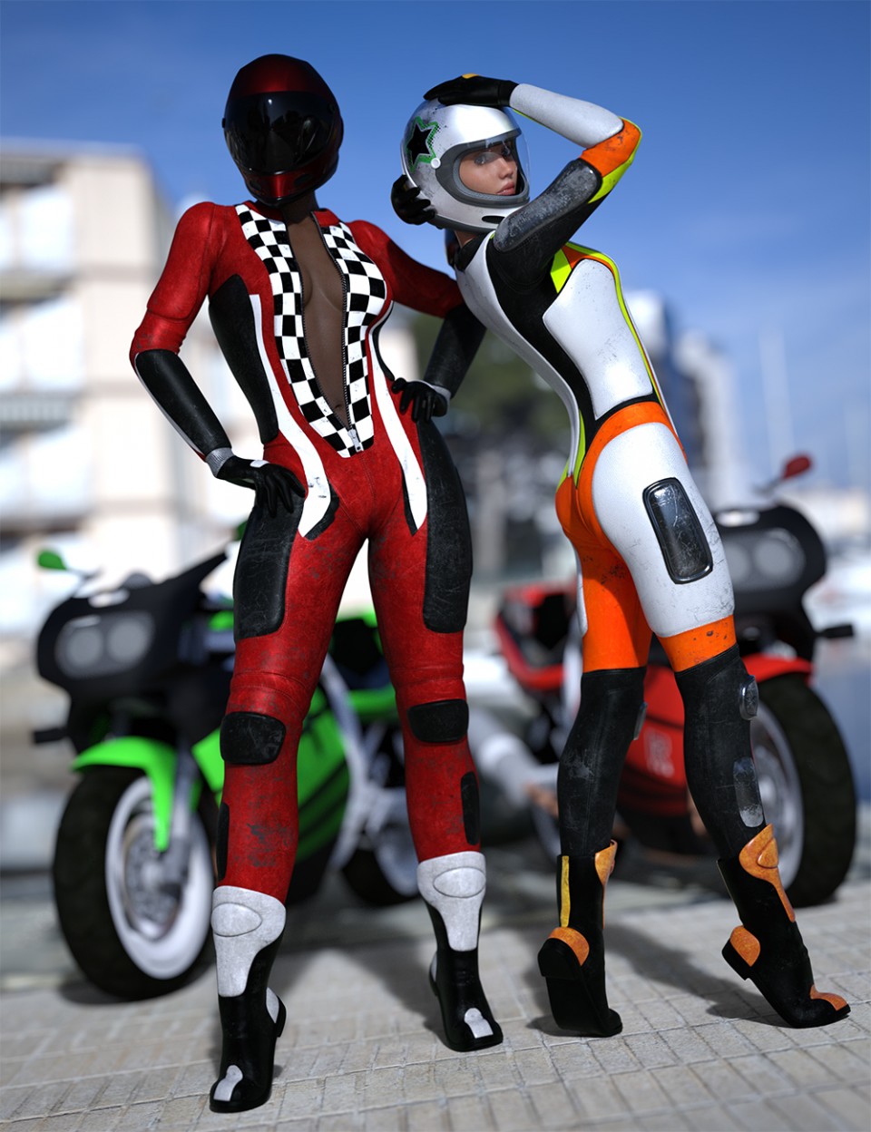 Motorbike Suit Outfit Textures_DAZ3D下载站